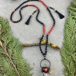 Skorpió erő és attraktivitás malája, hegyi kristály  csúcs medállal, pirittel