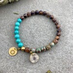 Óceán kékség agancsos karmala, karkötő