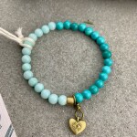 Kék szív karmala mindenlátó szemmel karkötő