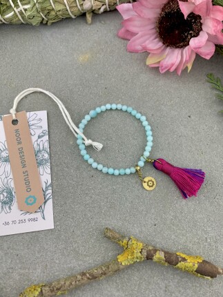 Amazonit bojtos karmala, karkötő